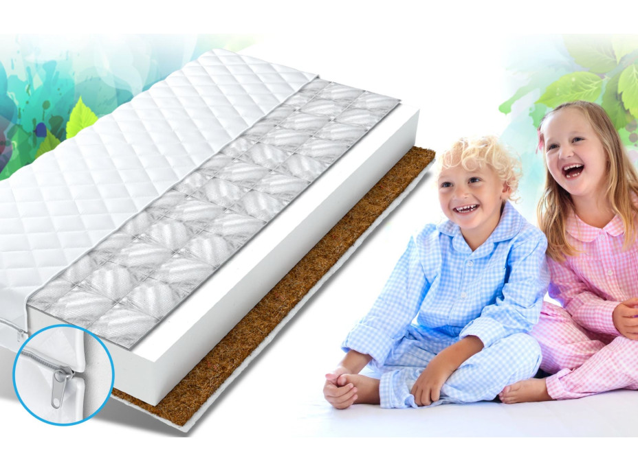 Dětská matrace COMFORT MAX RELAX 200x90x10 cm - kokos/pěna/pohanka