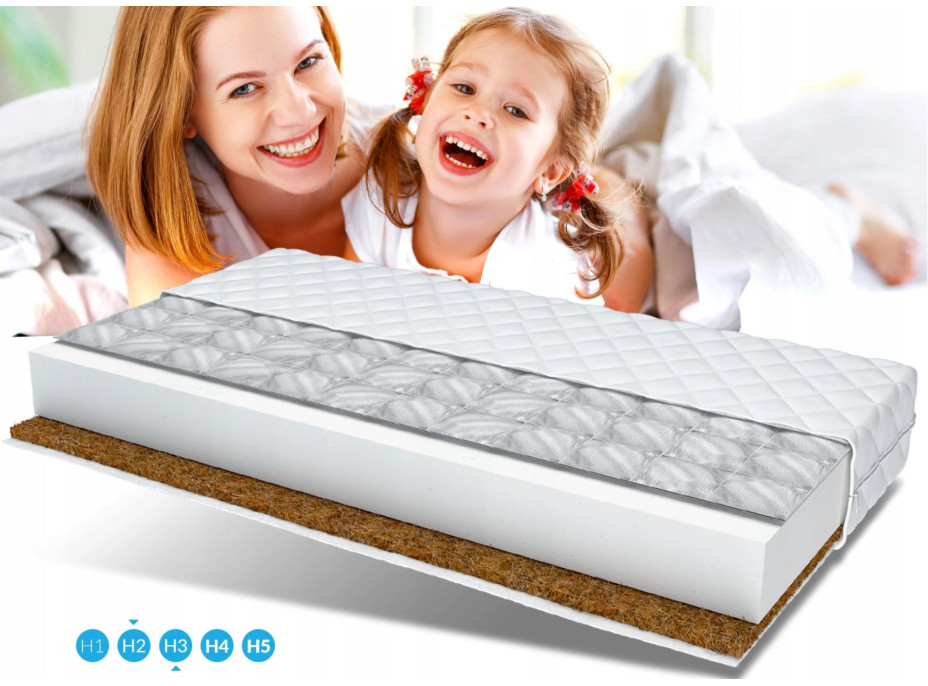 Dětská matrace COMFORT MAX RELAX 200x90x10 cm - kokos/pěna/pohanka