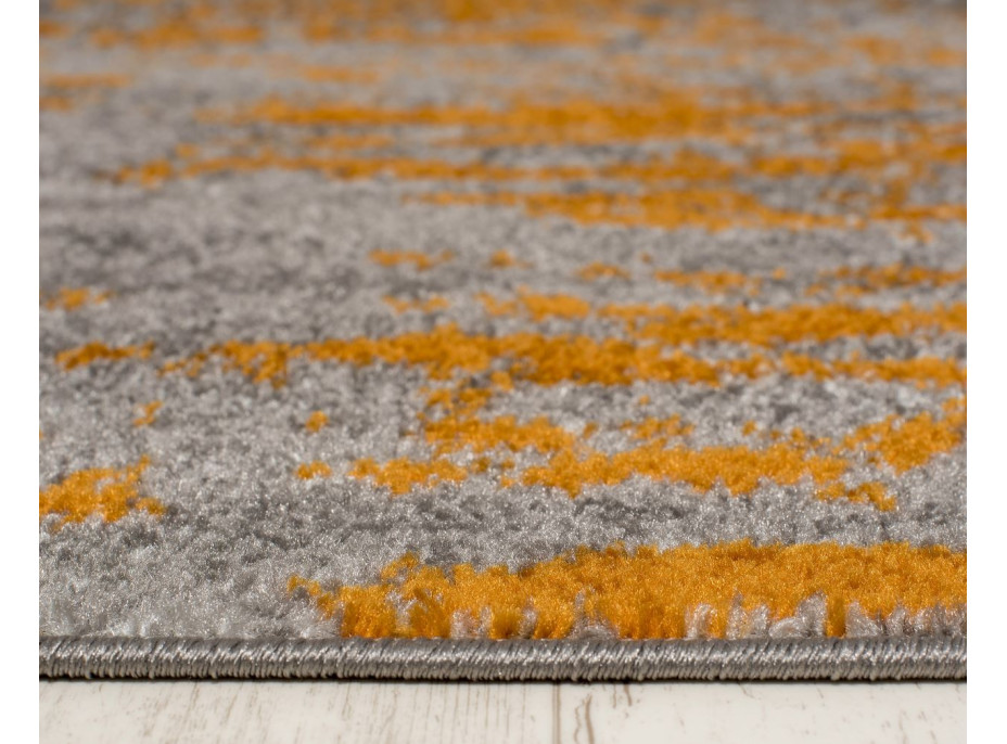 Moderní kusový koberec SPRING Aura - šedý/oranžový