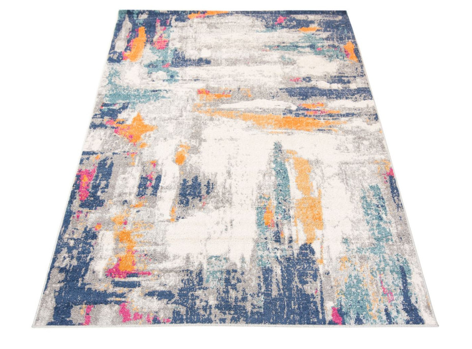 Moderní kusový koberec DENVER Tiras - šedý/modrý