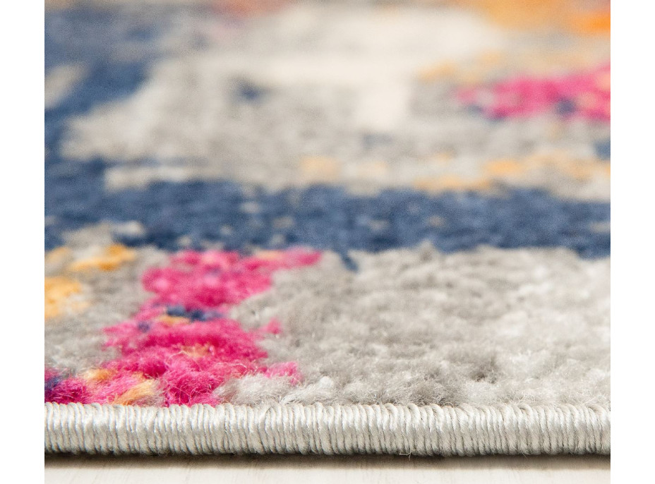 Moderní kusový koberec DENVER Tiras - šedý/modrý