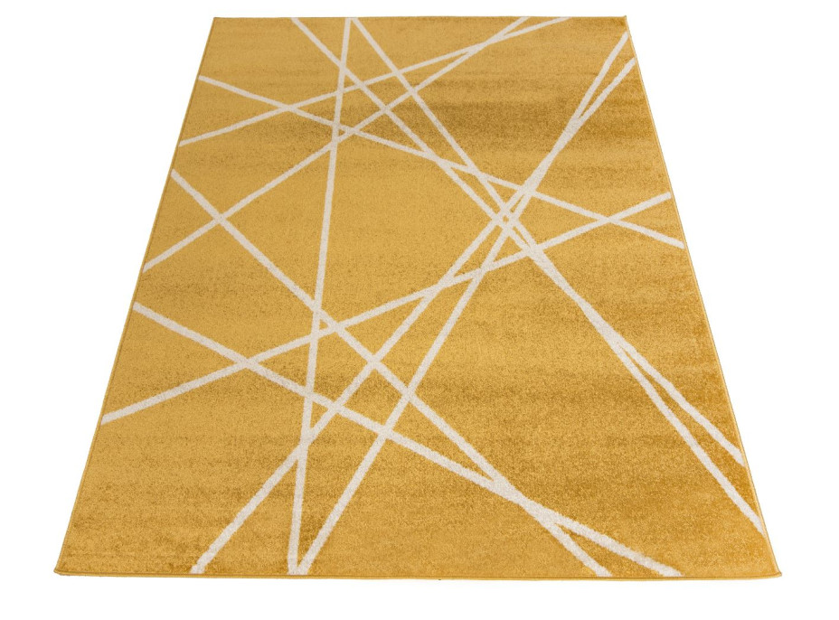 Moderní kusový koberec SPRING Raven - žlutá