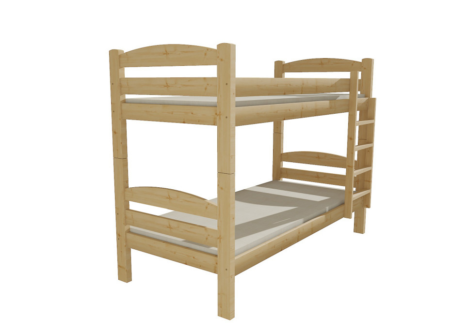 Dětská patrová postel z MASIVU 200x80cm SE ŠUPLÍKY - PP015