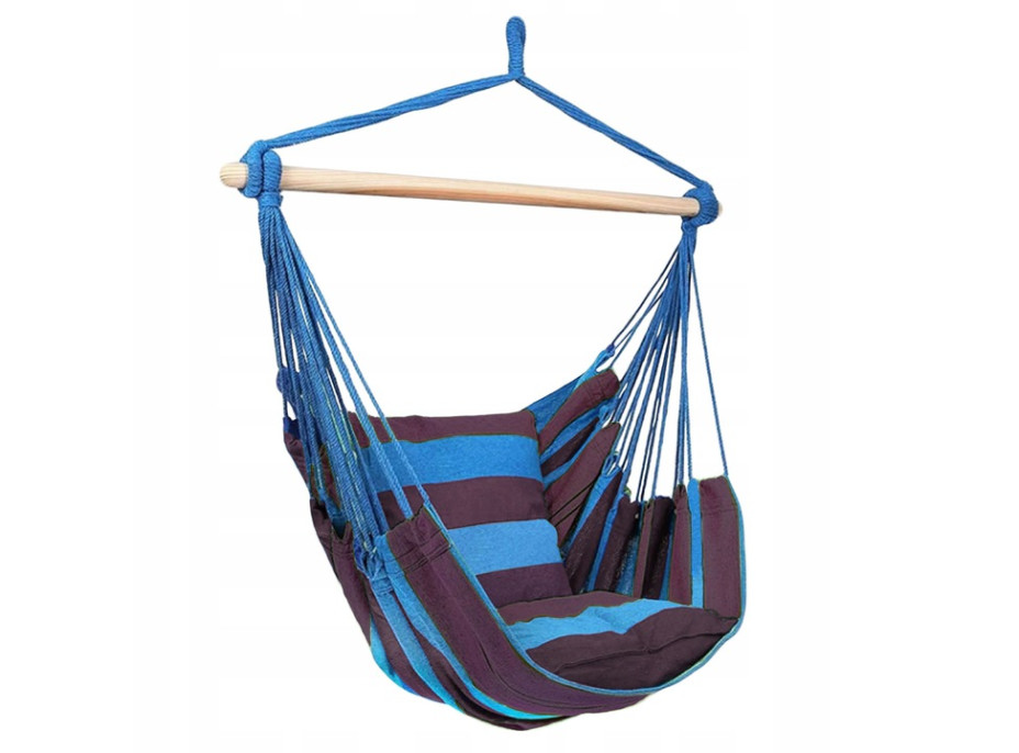 Závěsné houpací křeslo FLAMINGO s polštáři 100x100 cm