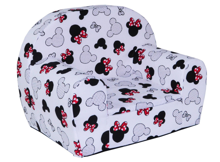 Dětské křesílko MYŠKY MINNIE - bílé