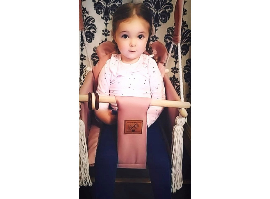 Dětská houpačka VELVET - CAPPUCCINO HNĚDÁ