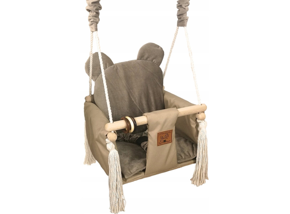 Dětská houpačka VELVET - CAPPUCCINO HNĚDÁ
