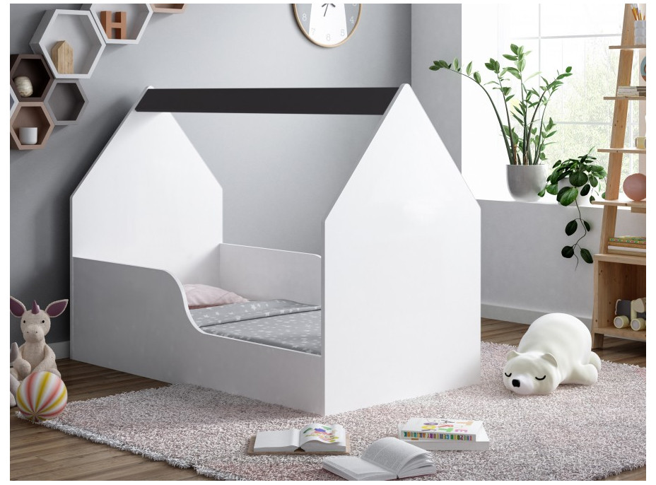 Dětská domečková postel HAPPY HOUSE - Bez motivu - 160x80 cm (12 barev) + matrace ZDARMA