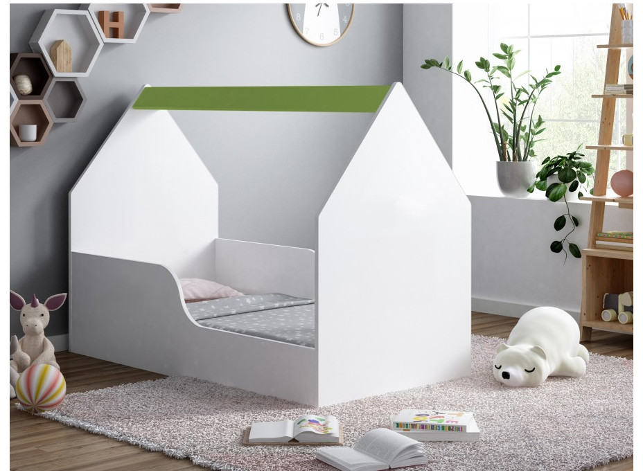 Dětská domečková postel HAPPY HOUSE - Bez motivu - 160x80 cm (12 barev) + matrace ZDARMA