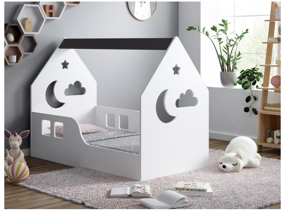 Dětská domečková postel HAPPY HOUSE - Nebe - 160x80 cm (12 barev) + matrace ZDARMA