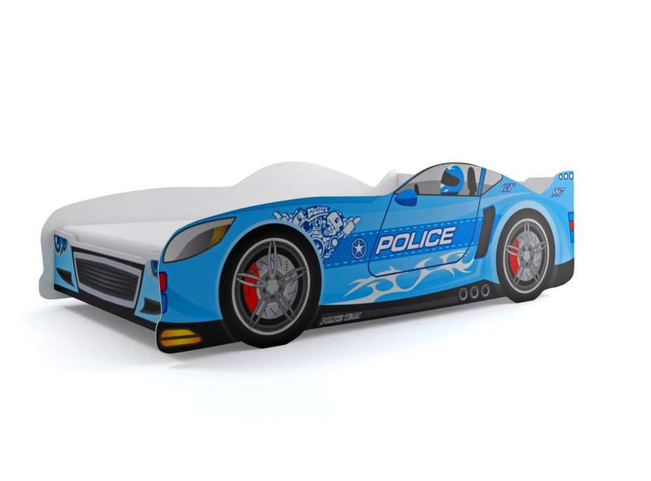 Dětská autopostel CARS POLICEJNÍ HLÍDKA modrá - 160x80 cm