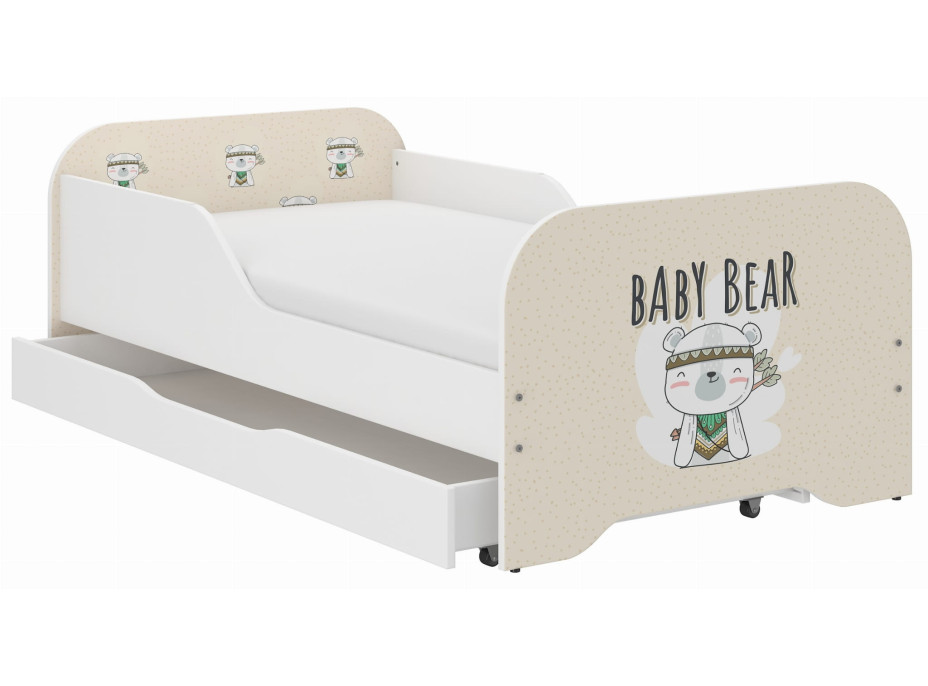 Dětská postel KIM - MEDVÍDĚ 140x70 cm + MATRACE