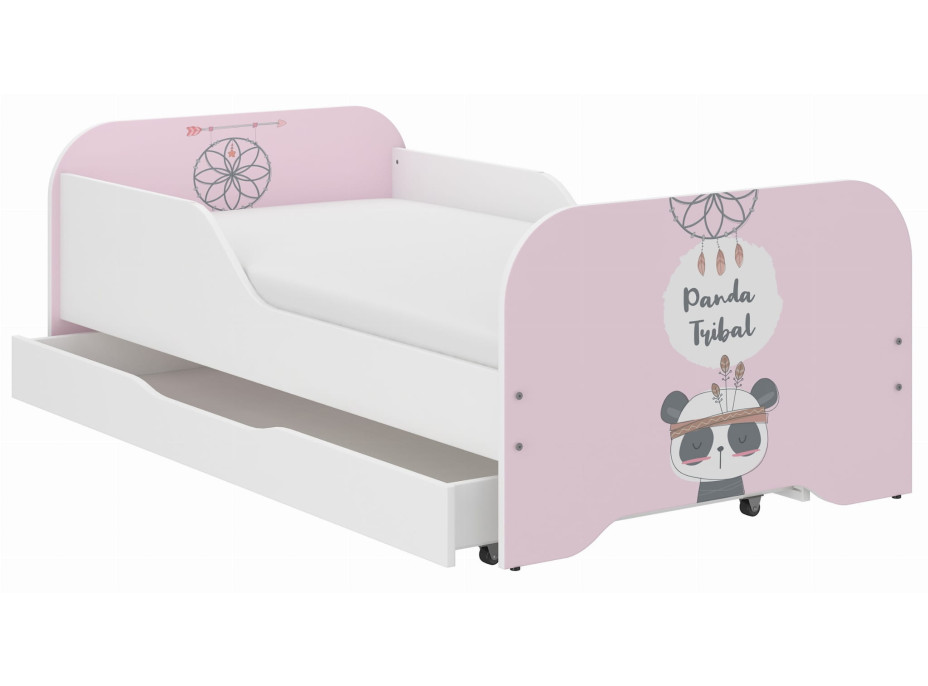 Dětská postel KIM - PANDA 140x70 cm + MATRACE