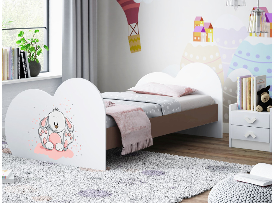 Dětská postel KRÁLÍČEK 160x80 cm (11 barev) + matrace ZDARMA