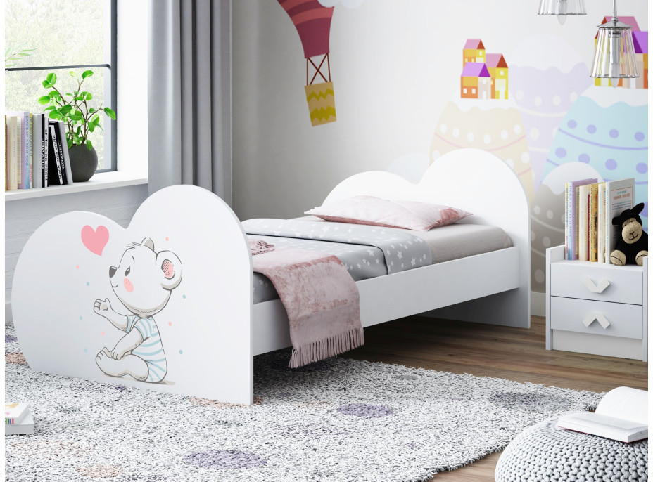 Dětská postel ZAMILOVANÁ KOALA 160x80 cm (11 barev) + matrace ZDARMA