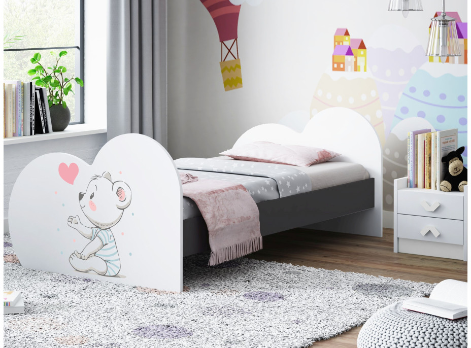 Dětská postel ZAMILOVANÁ KOALA 160x80 cm (11 barev) + matrace ZDARMA