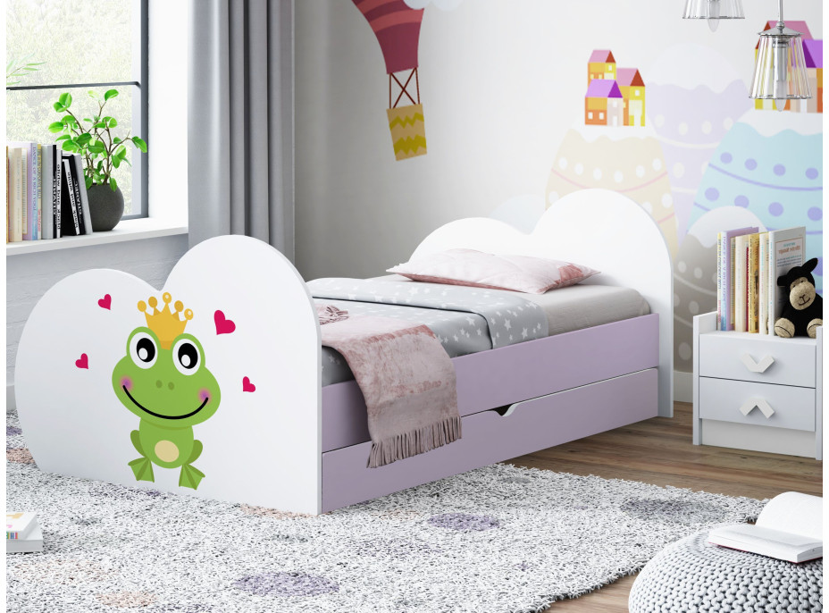 Dětská postel ŽABKA 160x80 cm, se šuplíkem (11 barev) + matrace ZDARMA