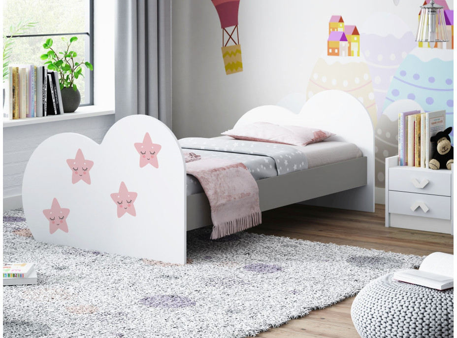 Dětská postel HVĚZDIČKA 180x90 cm (11 barev) + matrace ZDARMA