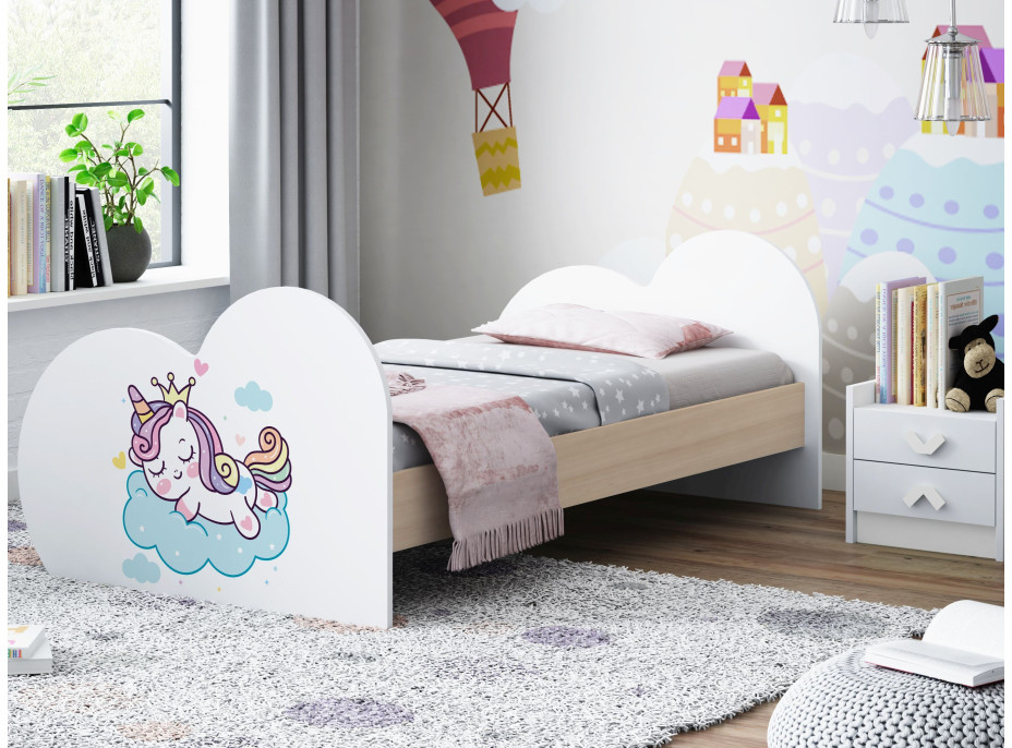 Dětská postel JEDNOROŽEC 180x90 cm (11 barev) + matrace ZDARMA