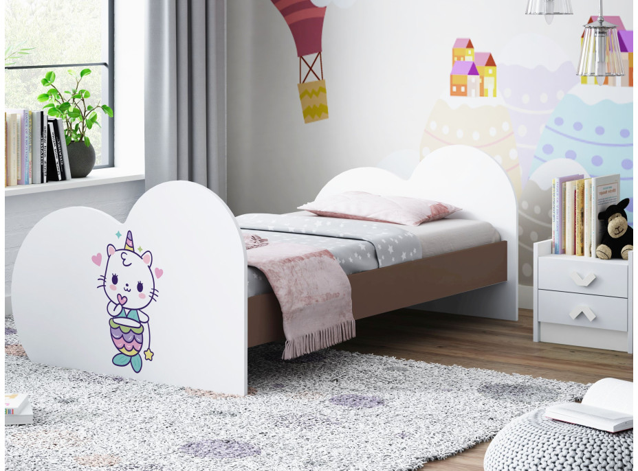 Dětská postel KITTY JEDNOROŽEC 180x90 cm (11 barev) + matrace ZDARMA
