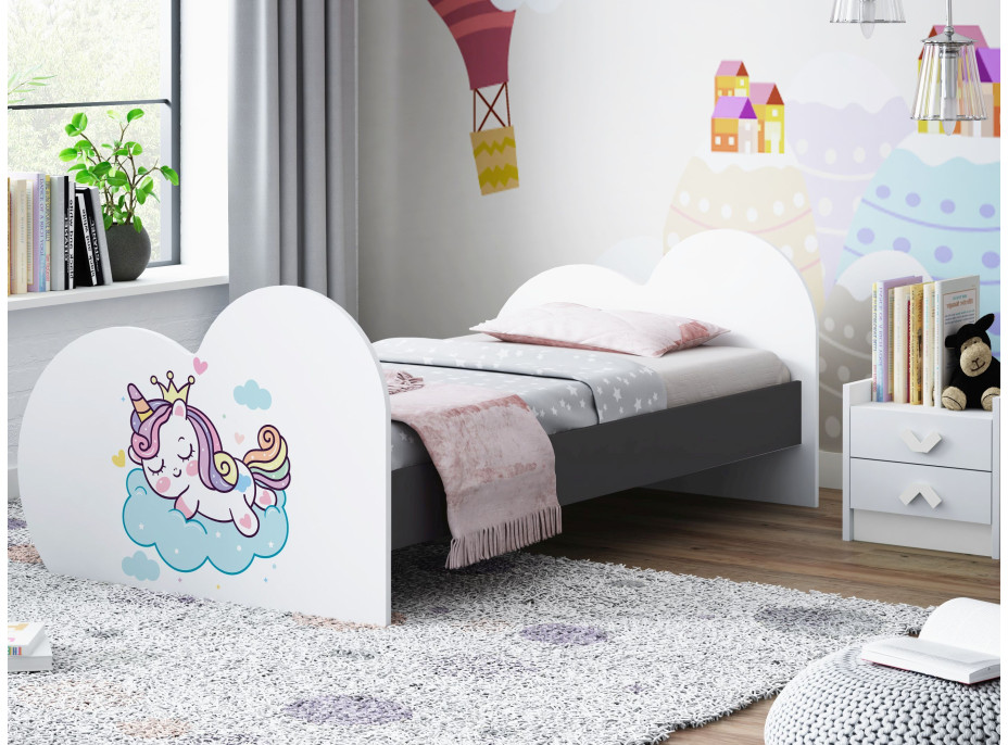 Dětská postel JEDNOROŽEC 190x90 cm (11 barev) + matrace ZDARMA