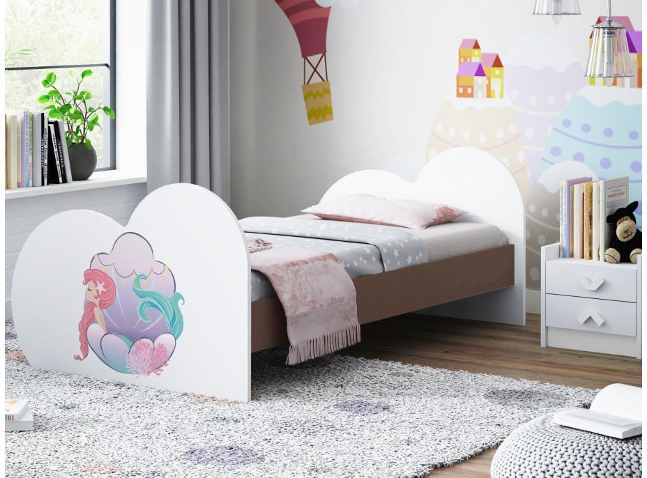 Dětská postel MOŘSKÁ VÍLA 190x90 cm (11 barev) + matrace ZDARMA