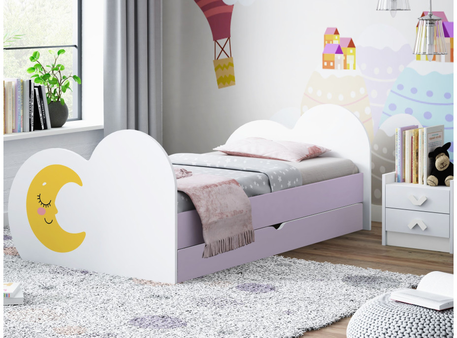 Dětská postel MĚSÍČEK 190x90 cm, se šuplíkem (11 barev) + matrace ZDARMA