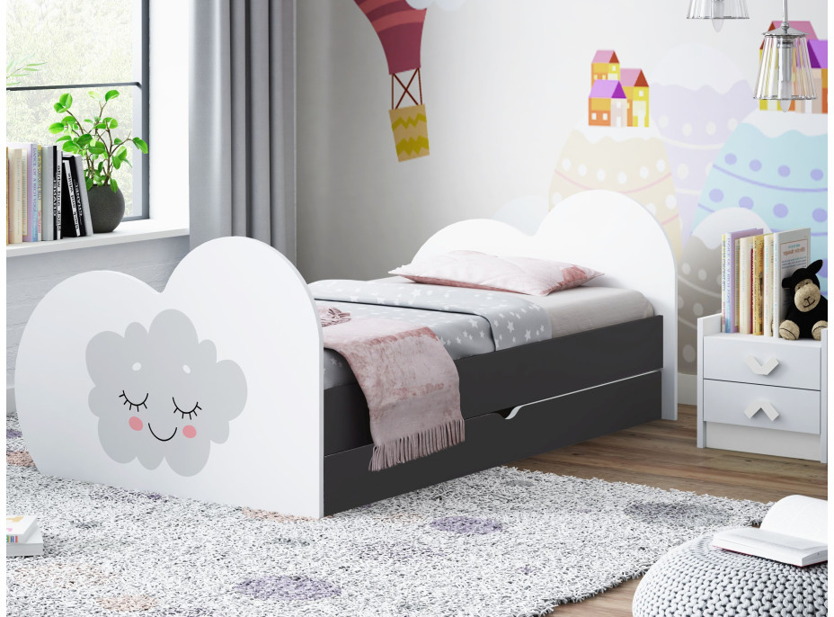 Dětská postel MRÁČEK 190x90 cm, se šuplíkem (11 barev) + matrace ZDARMA