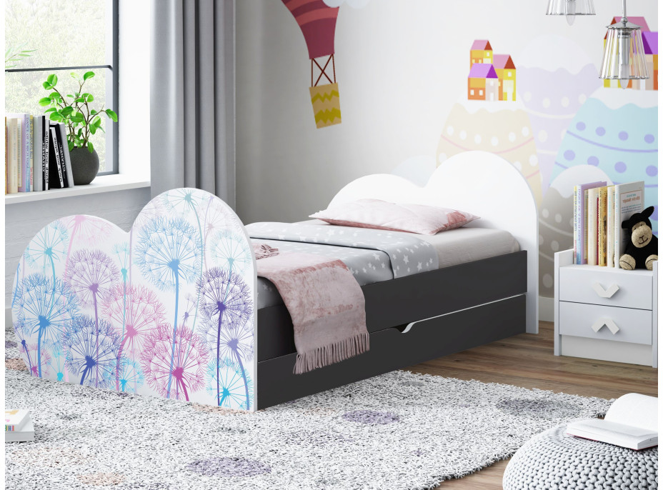 Dětská postel PAMPELIŠKA 190x90 cm, se šuplíkem (11 barev) + matrace ZDARMA