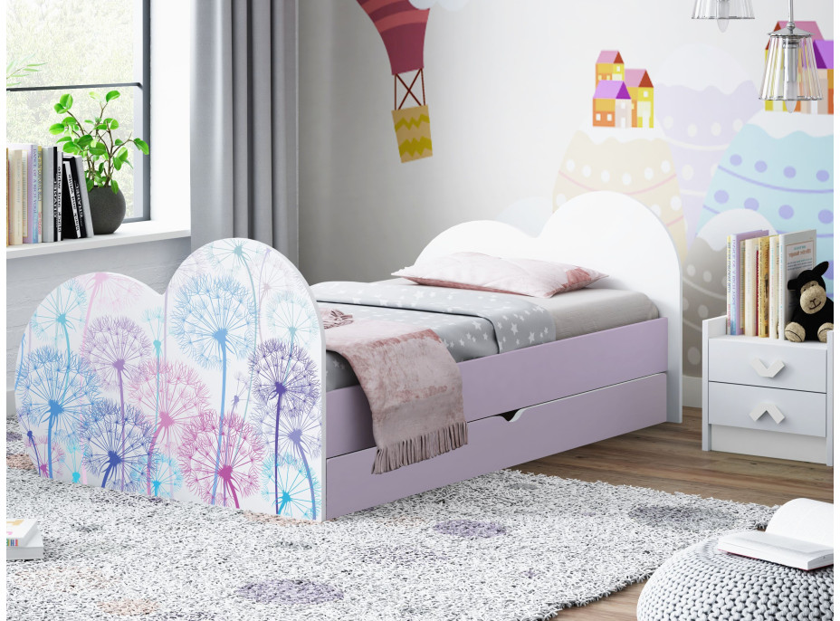 Dětská postel PAMPELIŠKA 190x90 cm, se šuplíkem (11 barev) + matrace ZDARMA