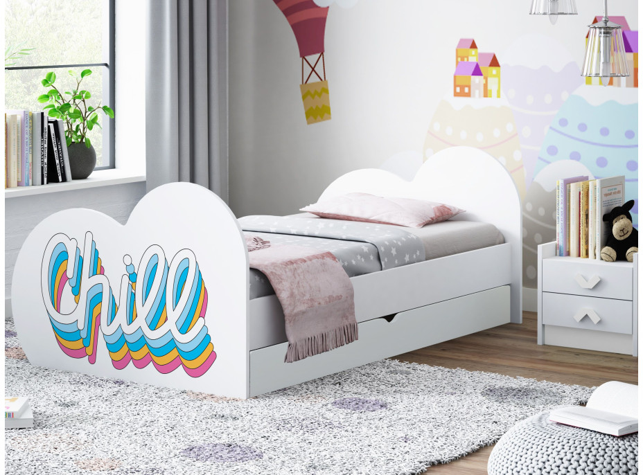 Dětská postel CHILL 190x90 cm, se šuplíkem (11 barev) + matrace ZDARMA
