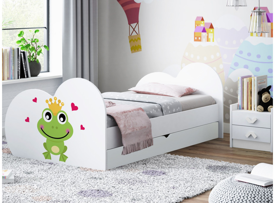 Dětská postel ŽABKA 190x90 cm, se šuplíkem (11 barev) + matrace ZDARMA