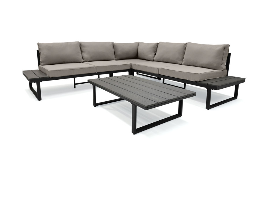 Zahradní sestava nábytku VENTURA pro 5 osob - světle šedá