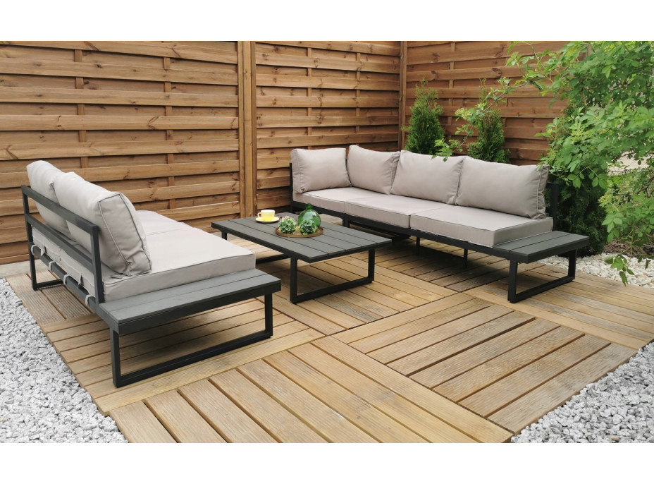 Zahradní sestava nábytku VENTURA pro 5 osob - světle šedá