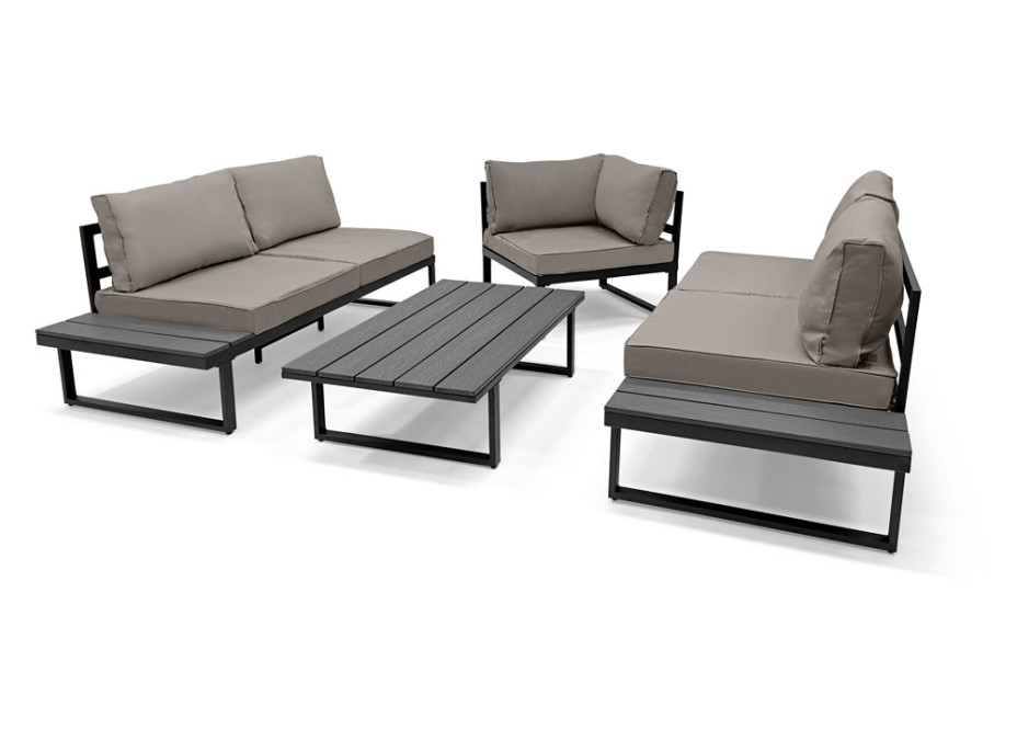 Zahradní sestava nábytku VENTURA pro 5 osob - světle šedá