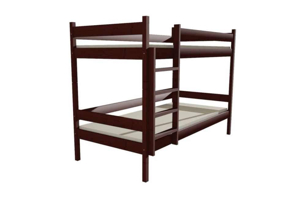 Dětská patrová postel z MASIVU 200x90cm bez šuplíku - PP002