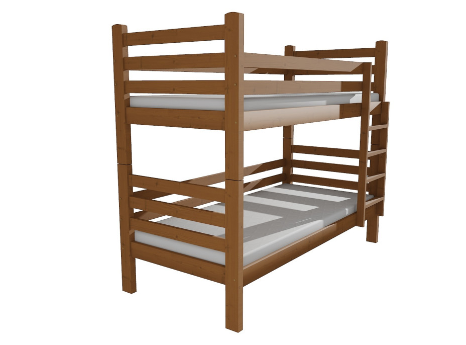 Dětská patrová postel z MASIVU 180x80cm se šuplíky - M07