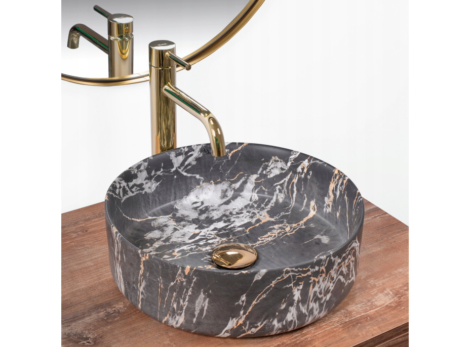 Keramické umyvadlo MAXMAX Rea SAMI APOGEO MARBLE - imitace mramoru