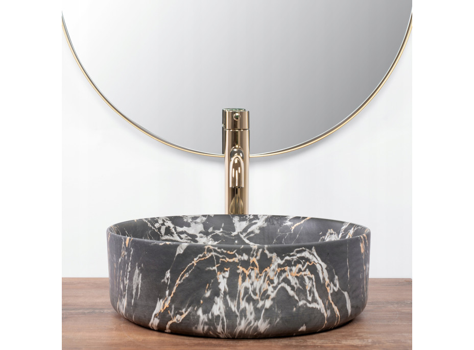Keramické umyvadlo MAXMAX Rea SAMI APOGEO MARBLE - imitace mramoru