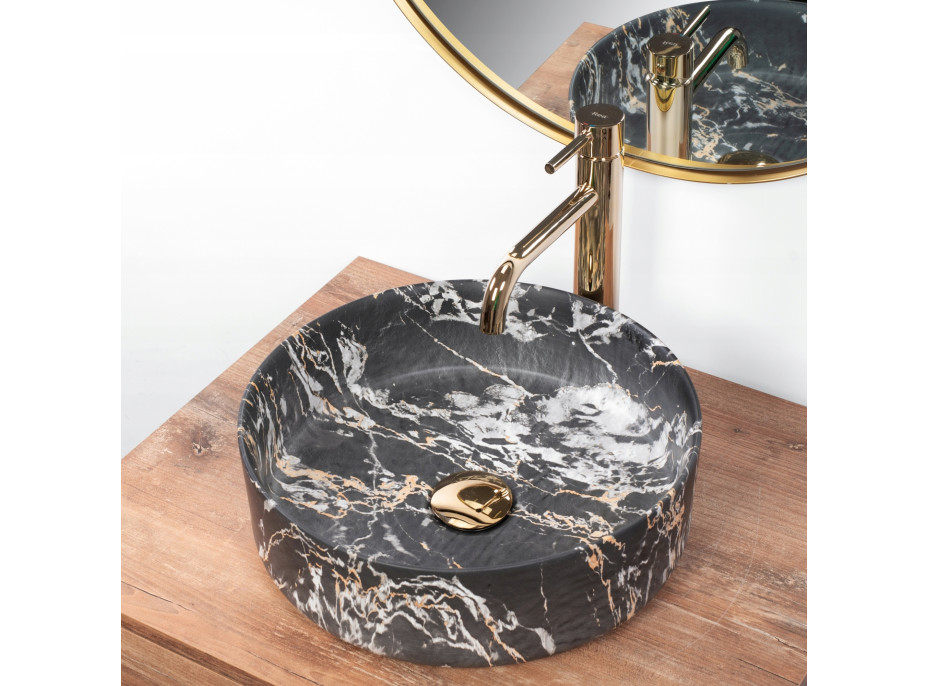 Keramické umyvadlo MAXMAX Rea SAMI APOGEO MARBLE - imitace mramoru