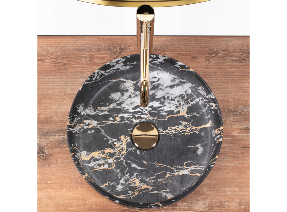 Keramické umyvadlo MAXMAX Rea SAMI APOGEO MARBLE - imitace mramoru