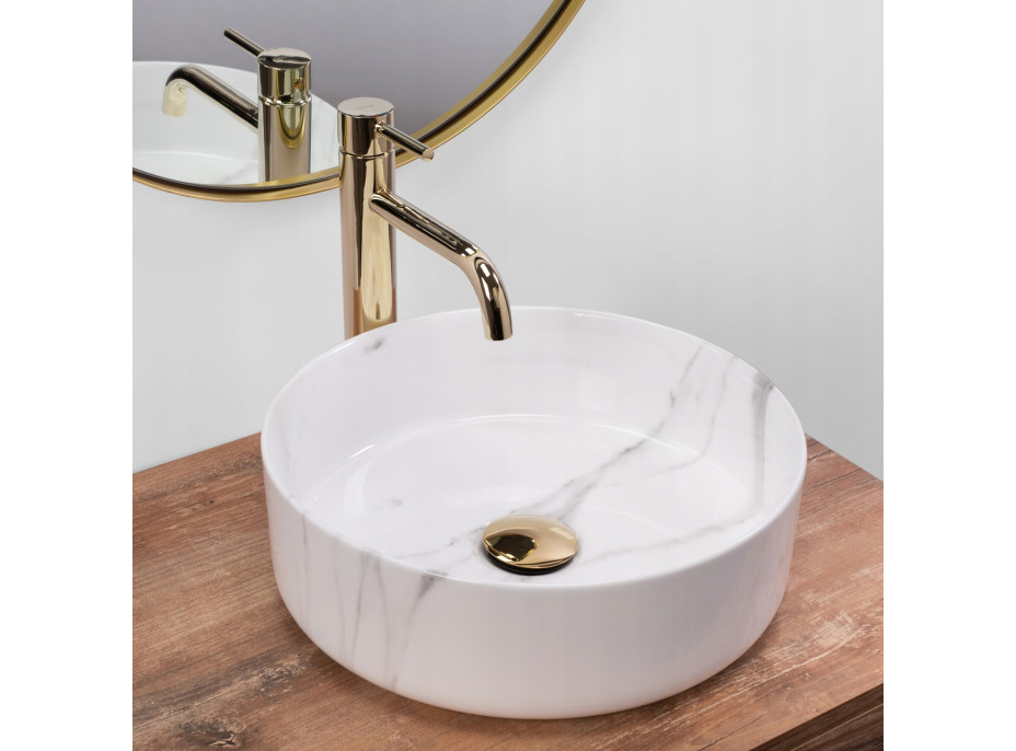 Keramické umyvadlo MAXMAX Rea SAMI MARBLE - imitace mramoru