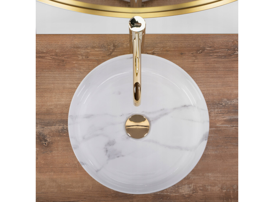 Keramické umyvadlo MAXMAX Rea SAMI MARBLE - imitace mramoru