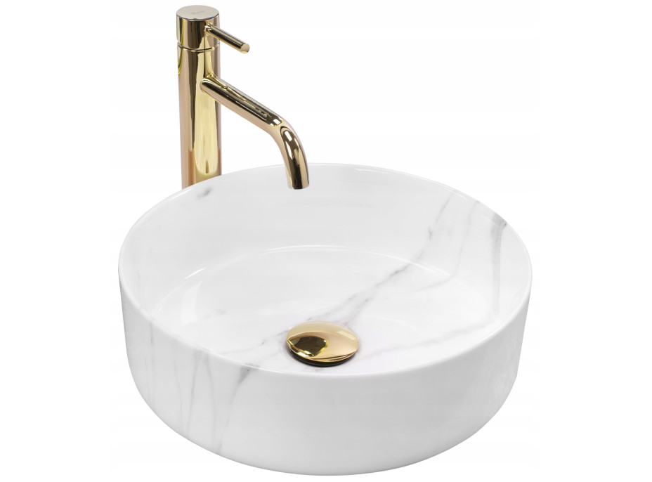 Keramické umyvadlo MAXMAX Rea SAMI MARBLE - imitace mramoru