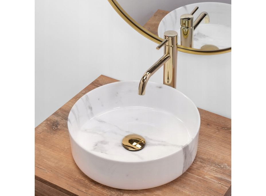 Keramické umyvadlo MAXMAX Rea SAMI MARBLE - imitace mramoru
