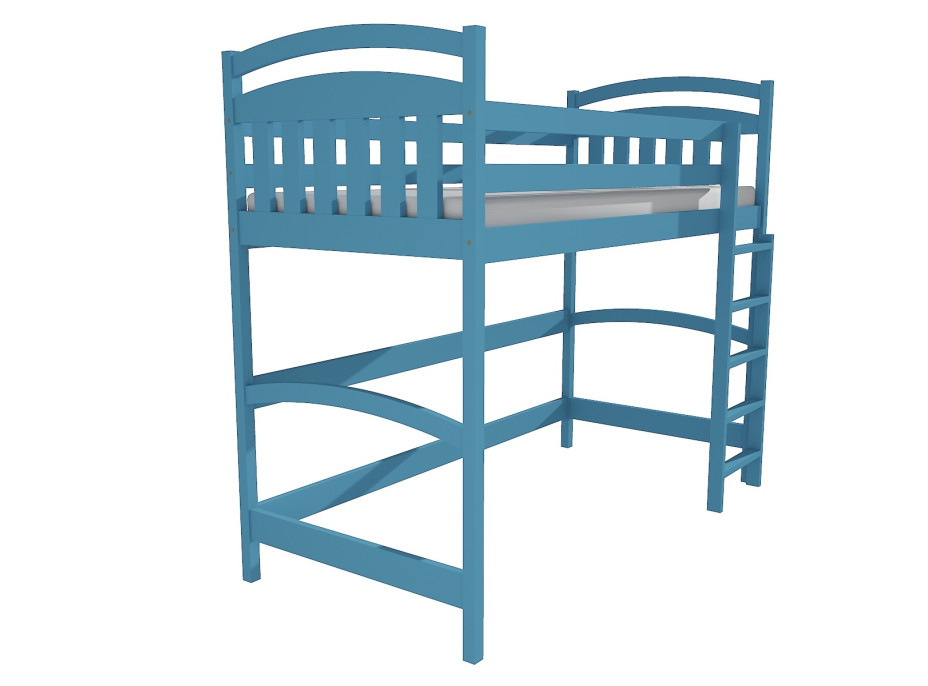 Vyvýšená dětská postel z MASIVU 200x80cm - M05