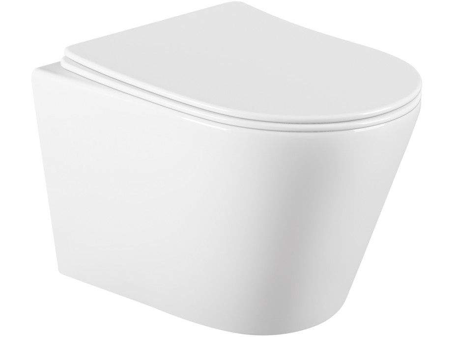 Závěsné WC RICO RIMLESS - bílé + Duroplast sedátko slimplus