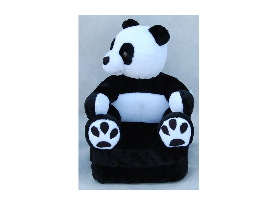 Dětské plyšové rozkládací křesílko PANDA
