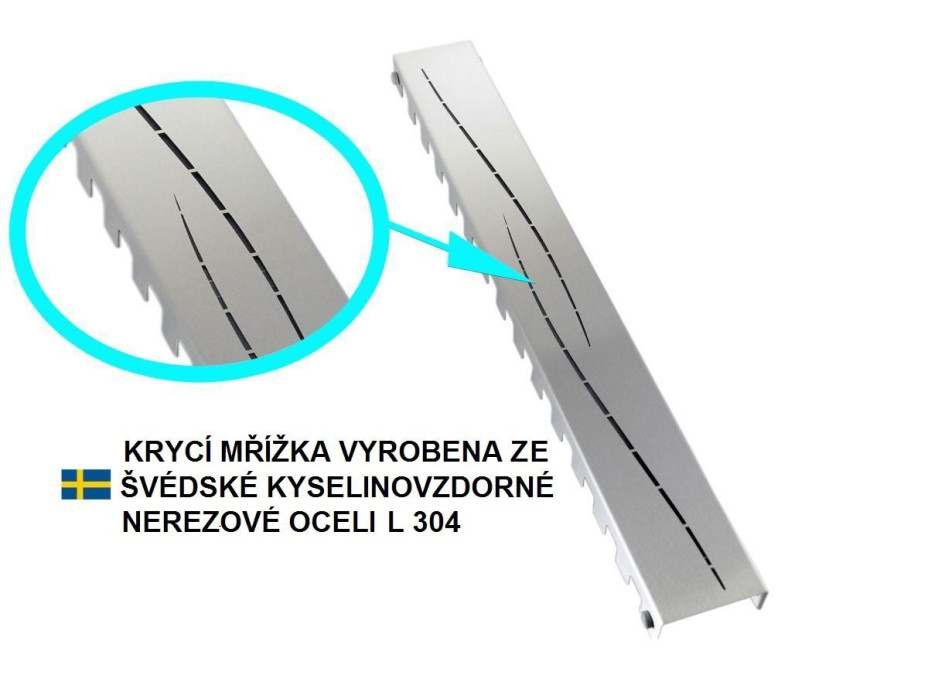 Odtokový sprchový žlab