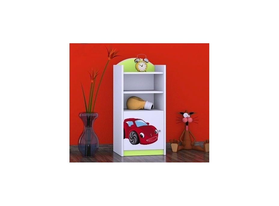 Dětský úložný regál RED CAR - TYP 2 - NÍZKÝ